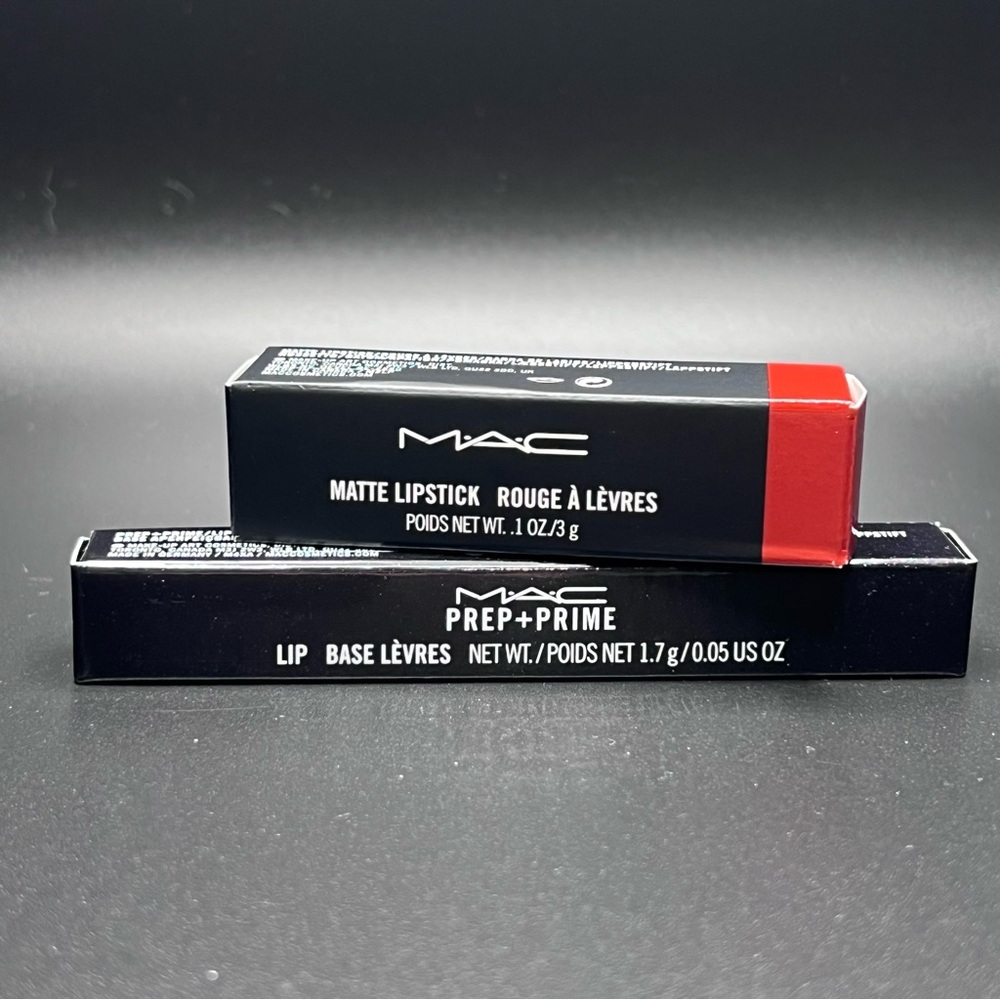 MAC cosmetics bundle - CHILI lipstick and Lip prep & prime - NEW